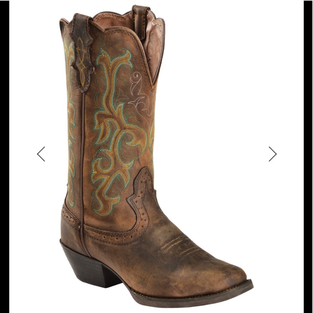 JUSTIN WOMEN'S 12" SQUARE TOE STAMPEDE WESTERN BOOT